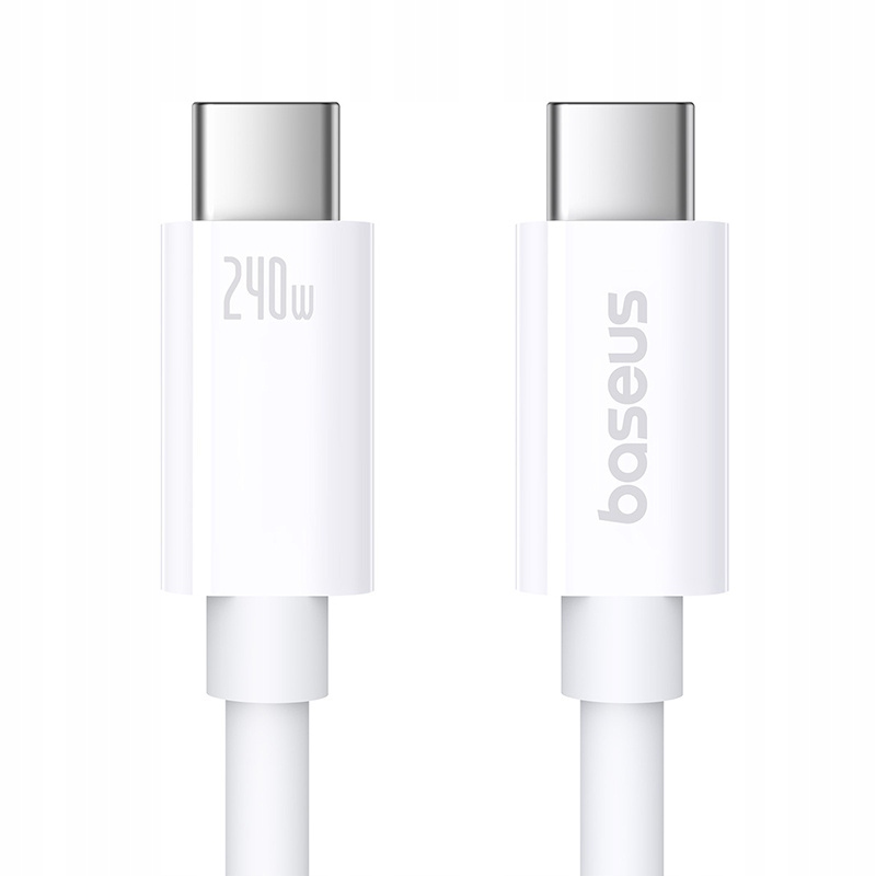 Kabel Baseus CB000066 Usb-c Usb-c 240W Pd 8K 60Hz 1m biały