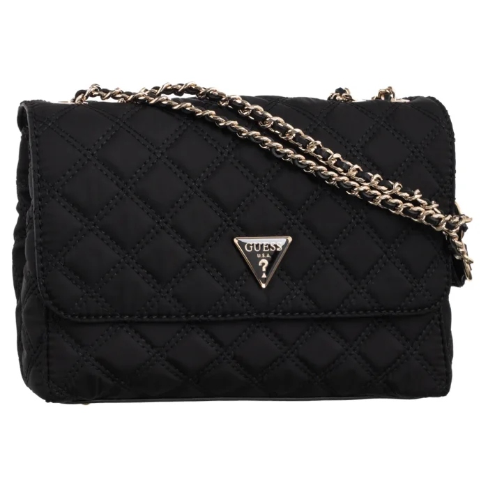 Dámská kabelka Guess Giully 2 Comp Cnvrtble Flap HWYQ96 Black Černá