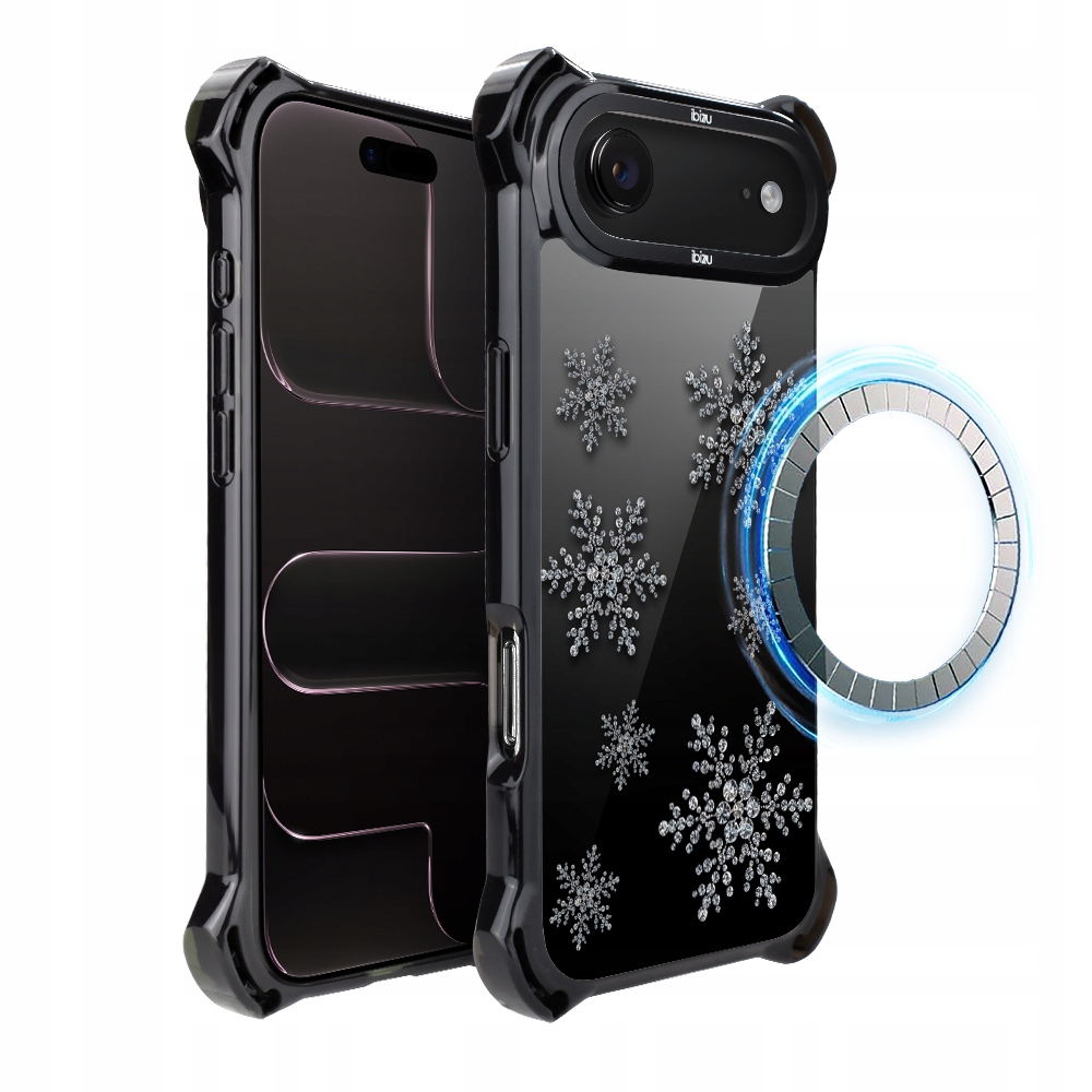 Pouzdro pro iPhone Air Ibizu DropGuard Ultra s MagSafe, sněhové vločky