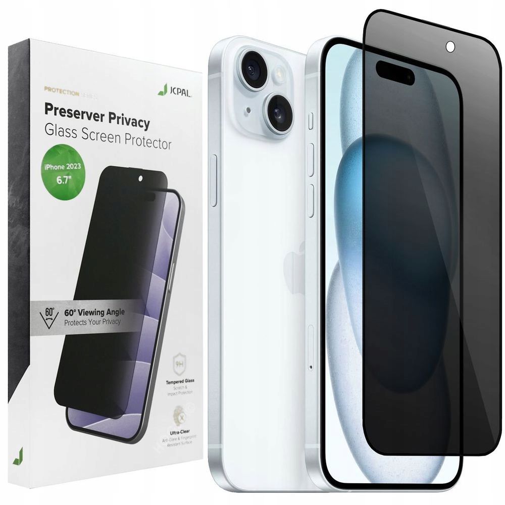tvrzené sklo Privacy japonské černé Jcpal pro Apple iPhone 15 Plus