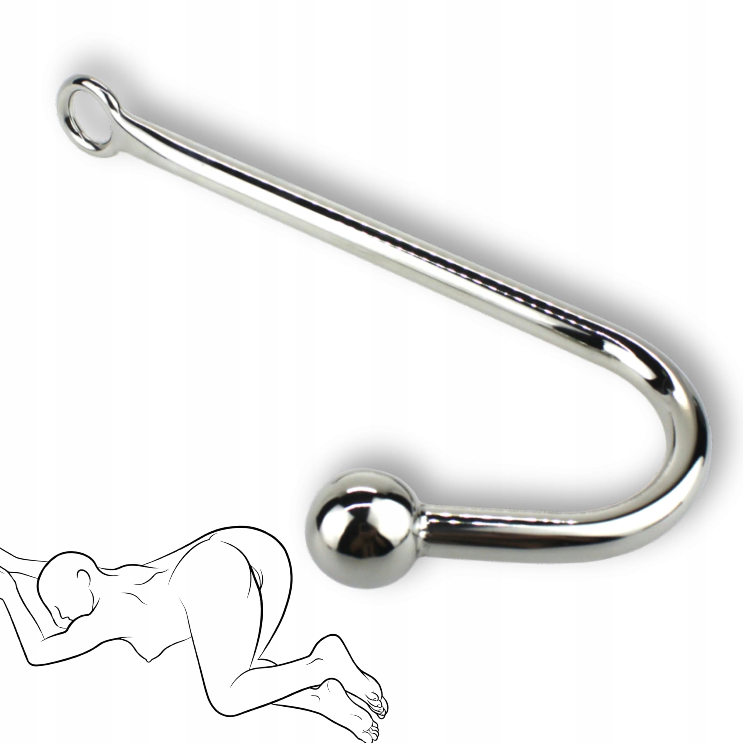 FOPS Hak Analny 3cm Koraliki Analkugeln BDSM Zabawki Metalowy Plug 24,5cm — miniatura 7