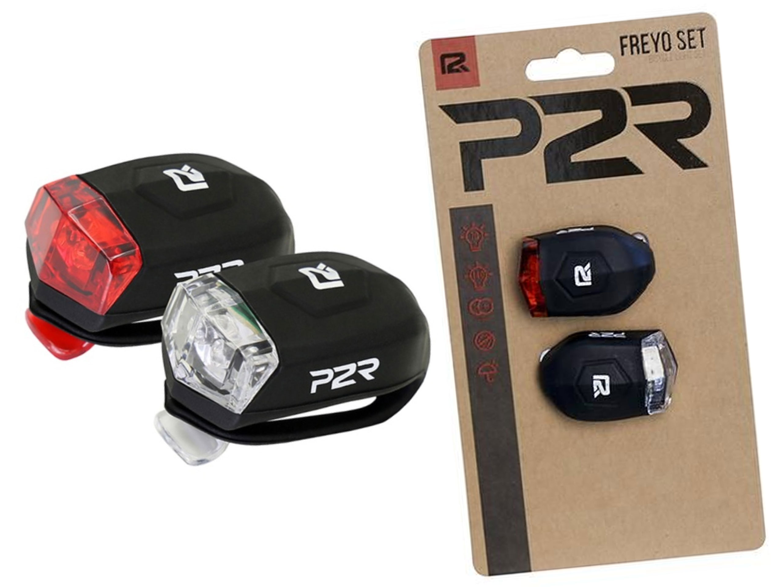 

Zestaw lampek Dema P2R Freyo black Przód+tył Led