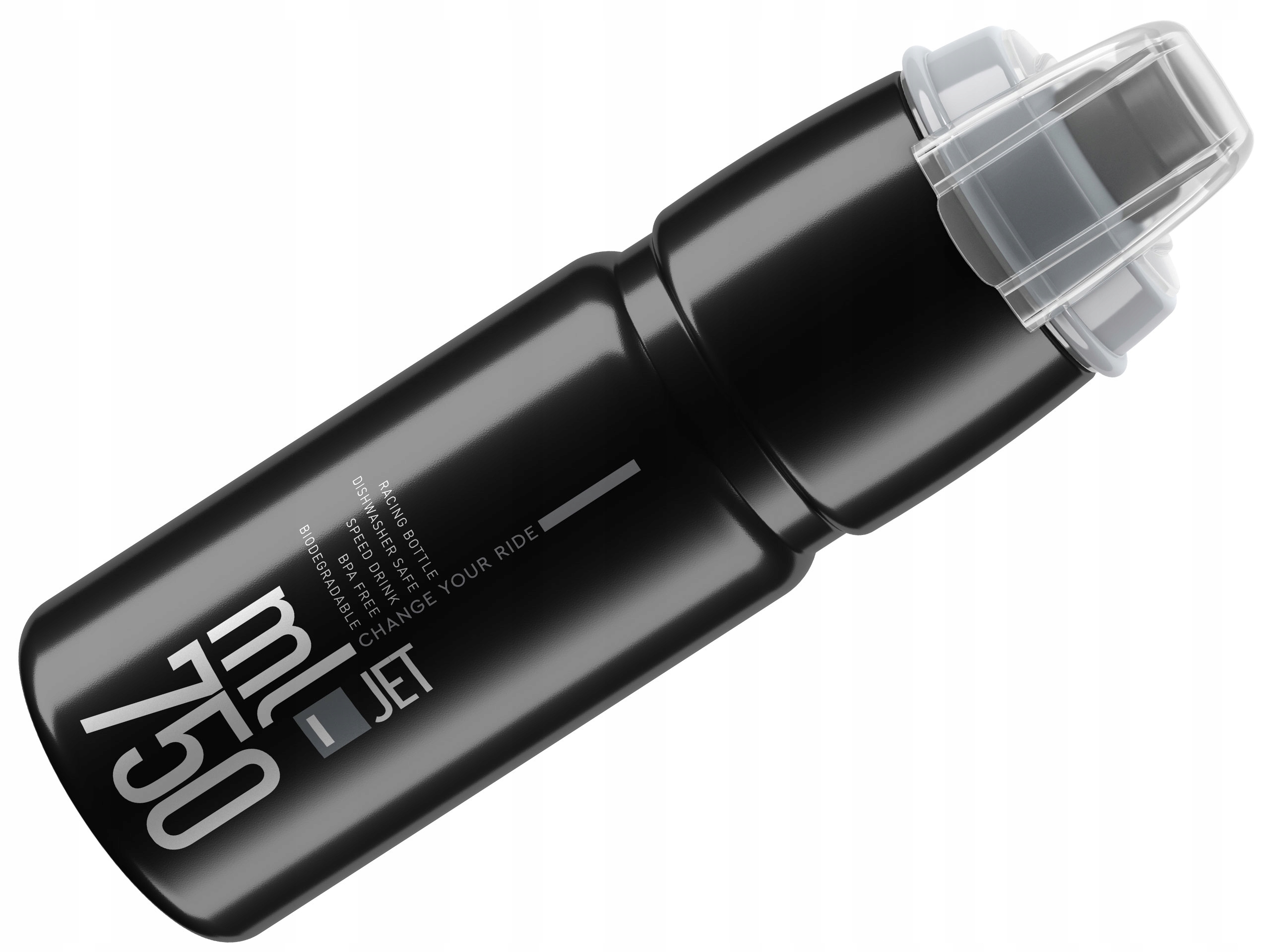 Bidon rowerowy Elite Jet plus black grey logo 750ml
