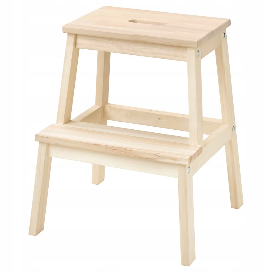 Ikea Bekvam stolička se schodem, žebřík 50 cm, osika, světlá