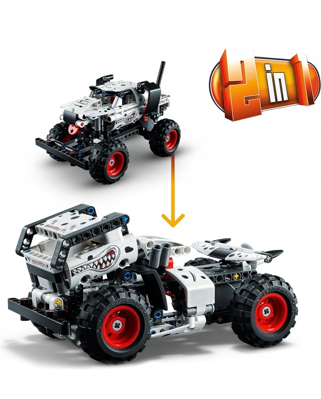LEGO TECHNIC - MONSTER JAM MUTT DALMATIAN MONSTERTRUCK 2w1 PREZENT Marka LEGO