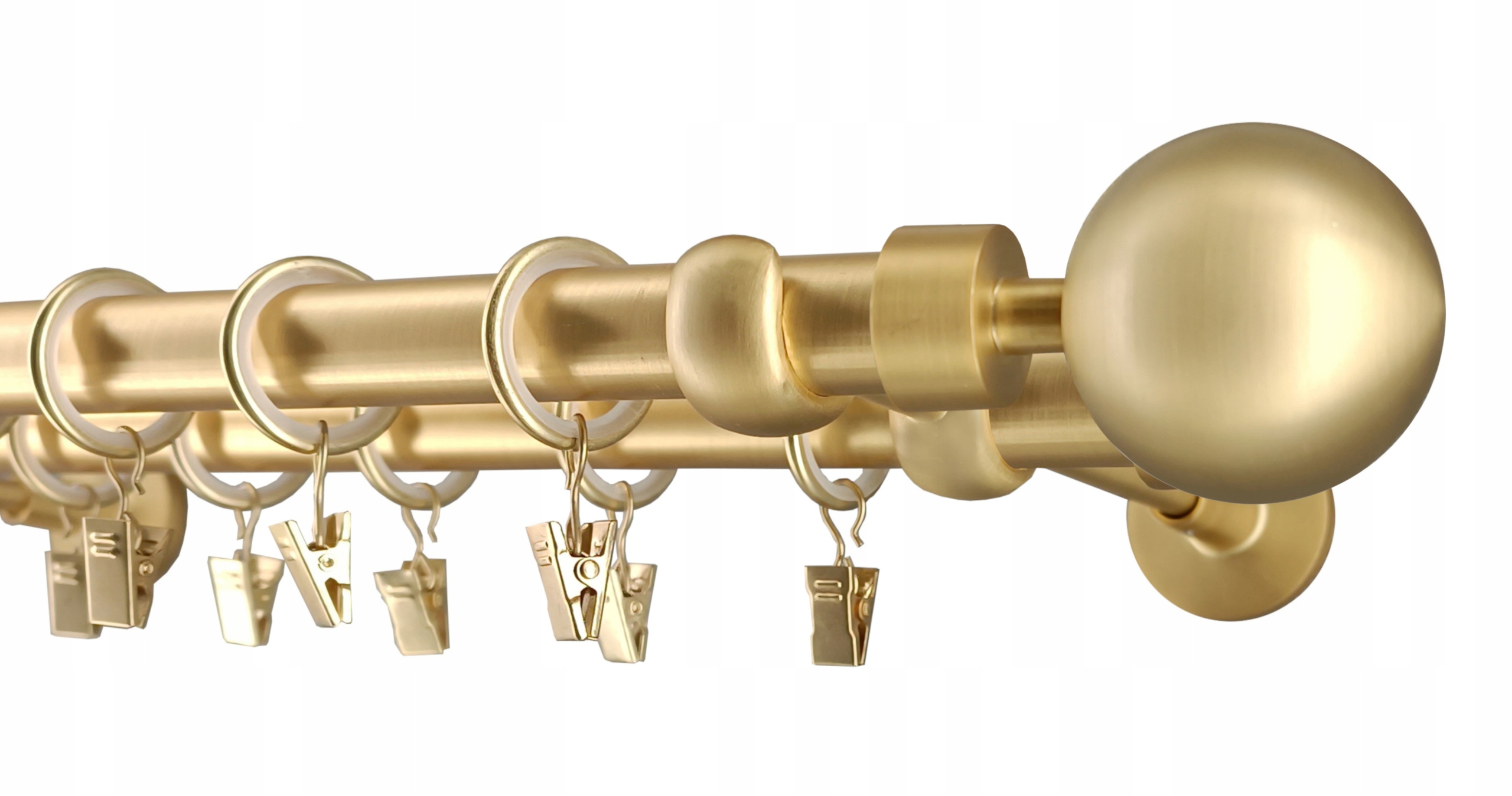 Garnýž Kovový 19+19mm MIX Koncovek Mosaz Mat 240cm Smart galvanizovaný