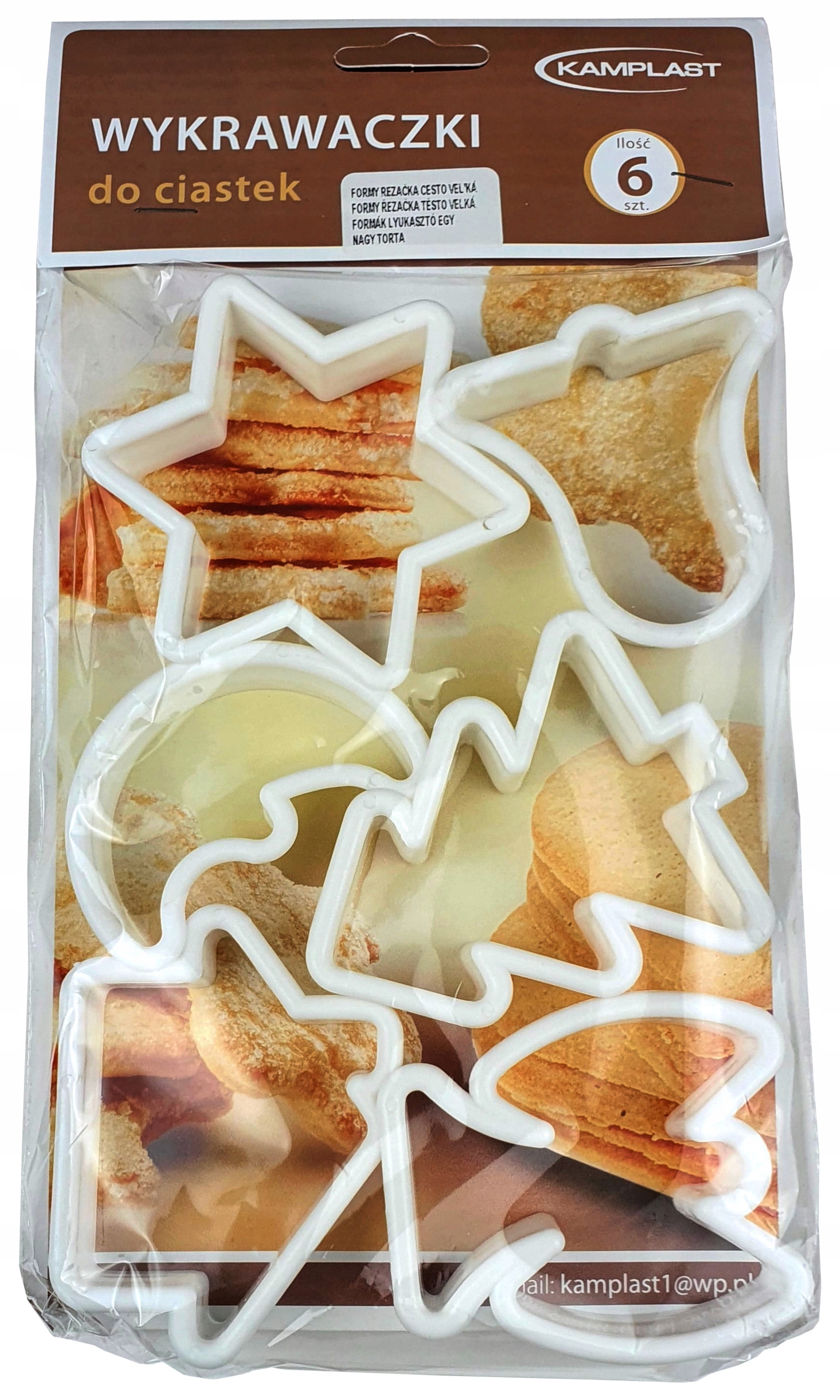 foremki wykrawaczki do ciastek plastikowe 6szt. Boże Narodzenie — 5