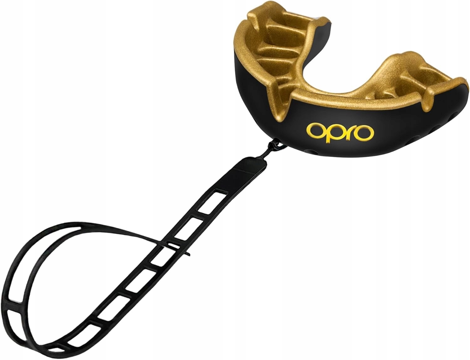 Opro Chránič zubů pro děti Gold Strap Černý/Zlatý