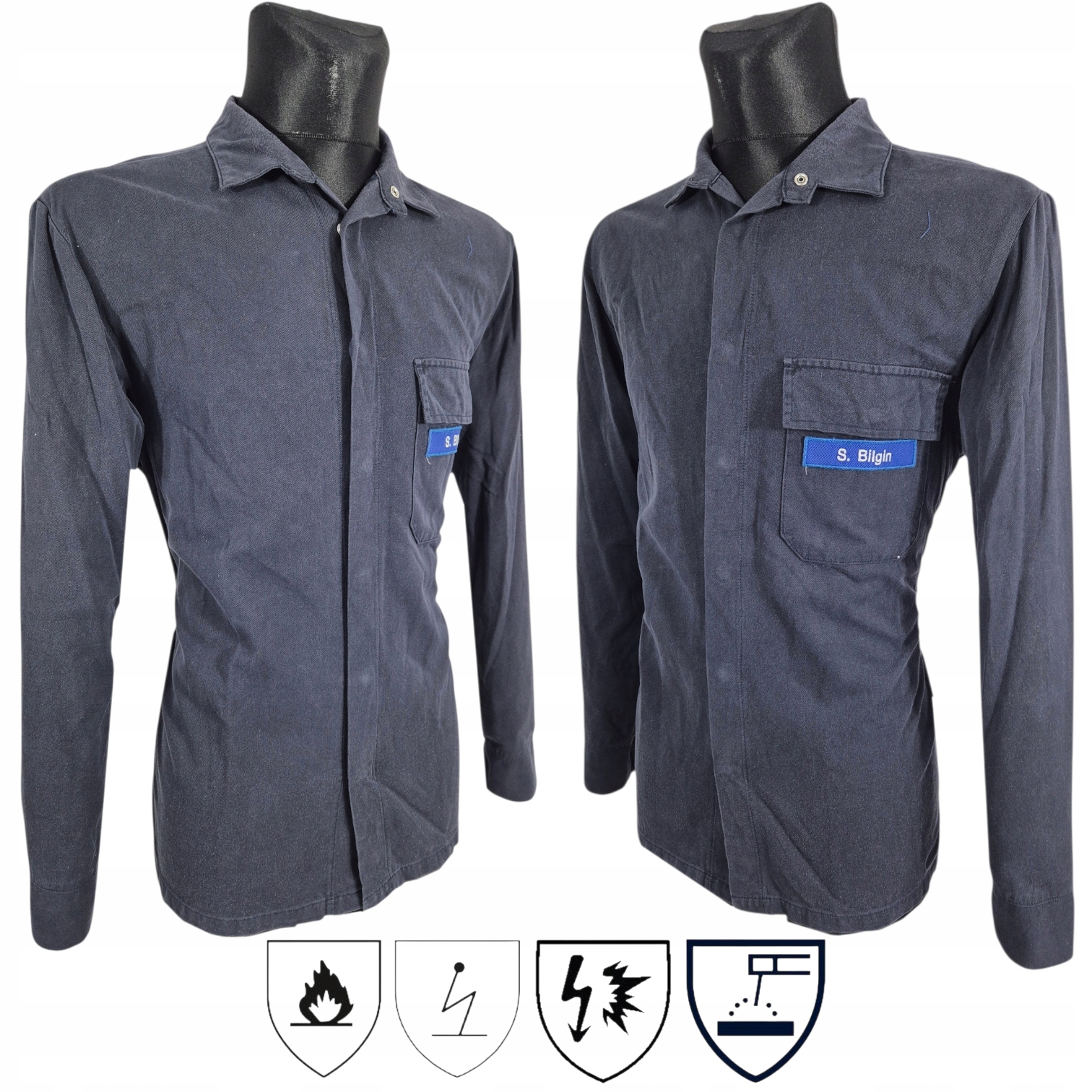 KOSZULA SPAWALNICZA TRUDNOPALNA Z ATESTAMI NIEPALNOŚCI UŻYWANA r. XXL