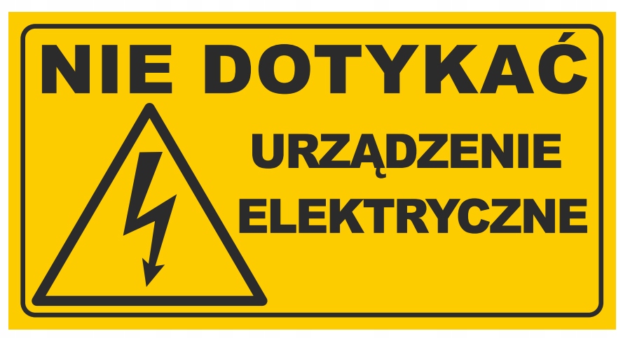 

Tabliczka Nie Dotykać Urządzenie Elektryczne 12x22