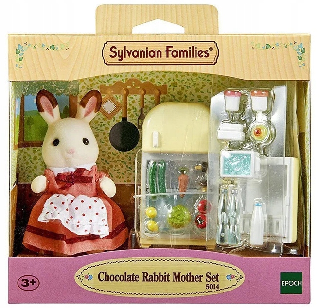 Zestaw Sylvanian Families Czekoladowy królik mama przy lodówce