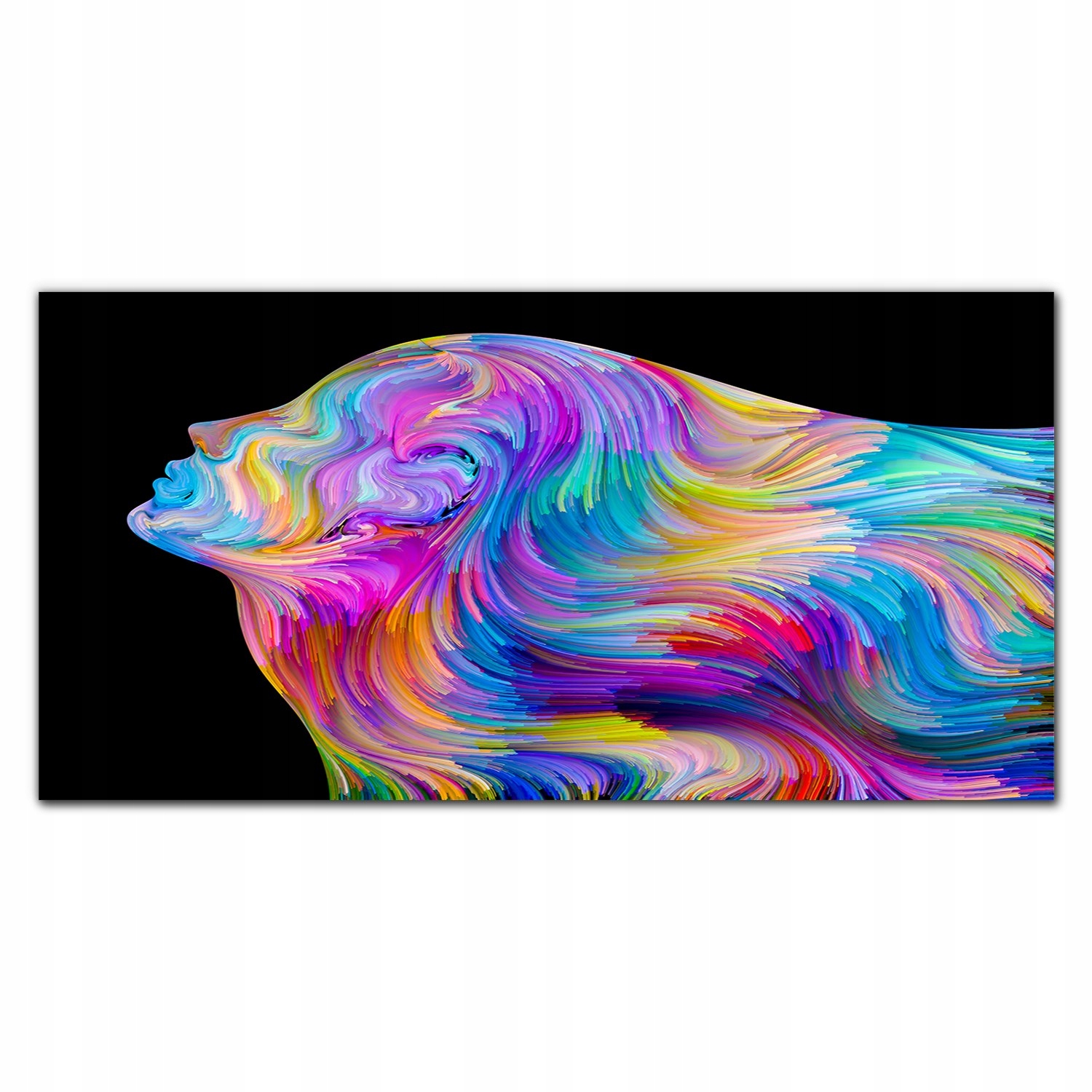 Obraz na ráme plátno Tvár impresionizmus 140x70 cm