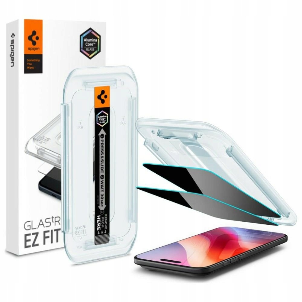 Tvrzené sklo Spigen Glas.TR "ez Fit" pro iPhone Air s privátním filtrem , 2 ks