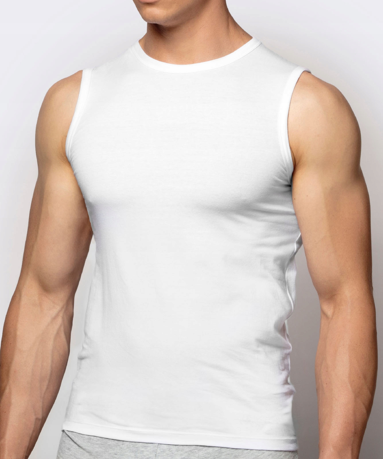 PODKOSZULKA bawełniana ATLANTIC BMV-047 L biała