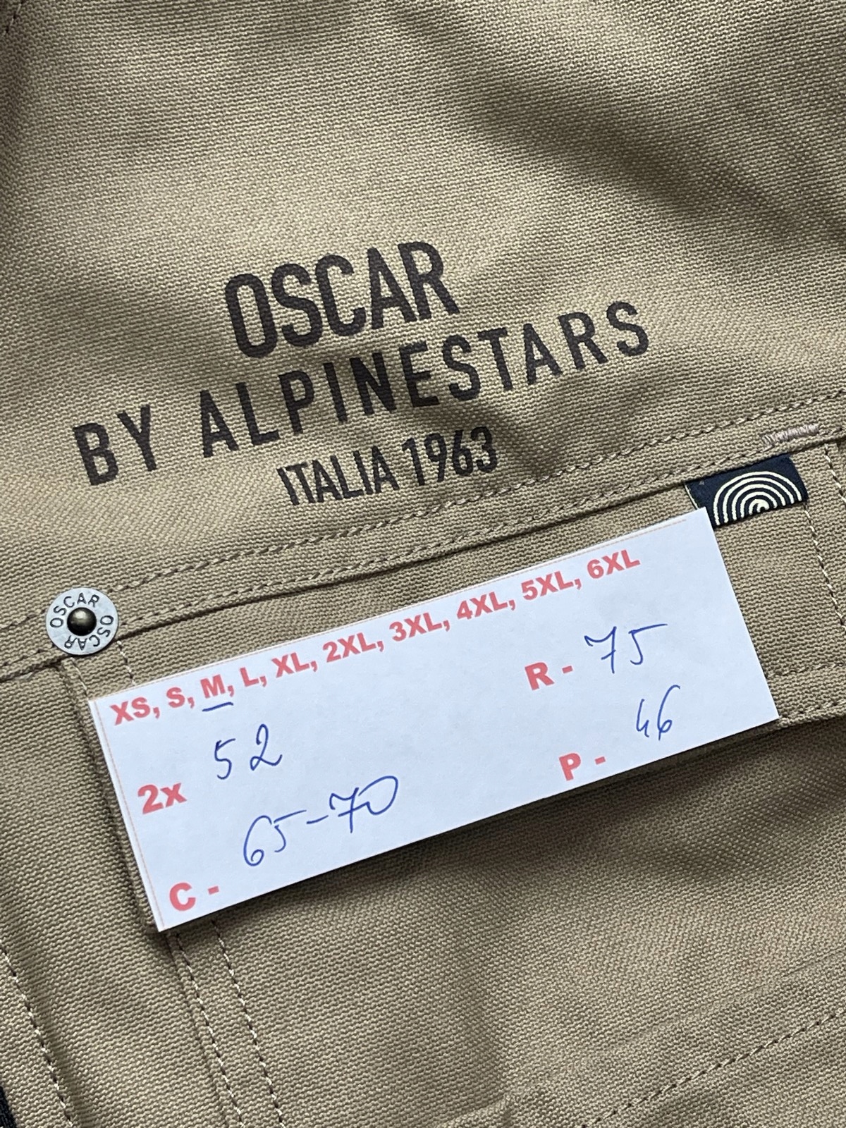 ALPINESTARS OSCAR KURTKA ITALIA MOTOSPORT r. M Zapięcie zamek