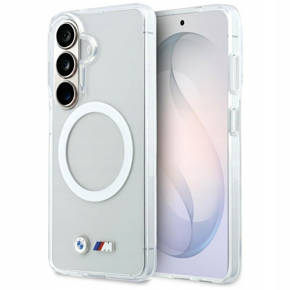 Pouzdro Bmw IML Shockproof Metal Logo MagSafe pro Samsung Galaxy S26, průhledné