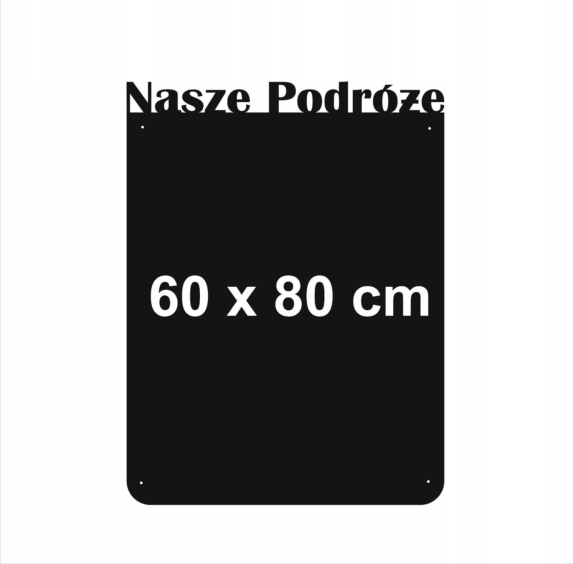 Magnetická tabule na magnety z prázdninových cest 60 x 80 cm Naše cesty