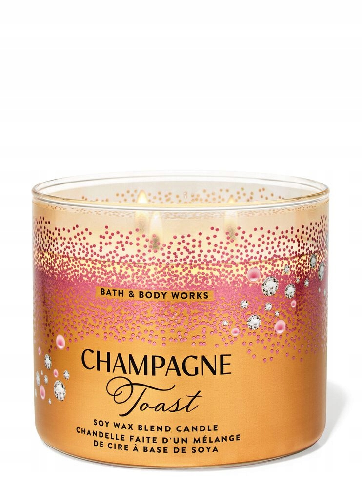Bath & Body Works sójová svíčka Champagne Toast 3-KNOTOVÁ