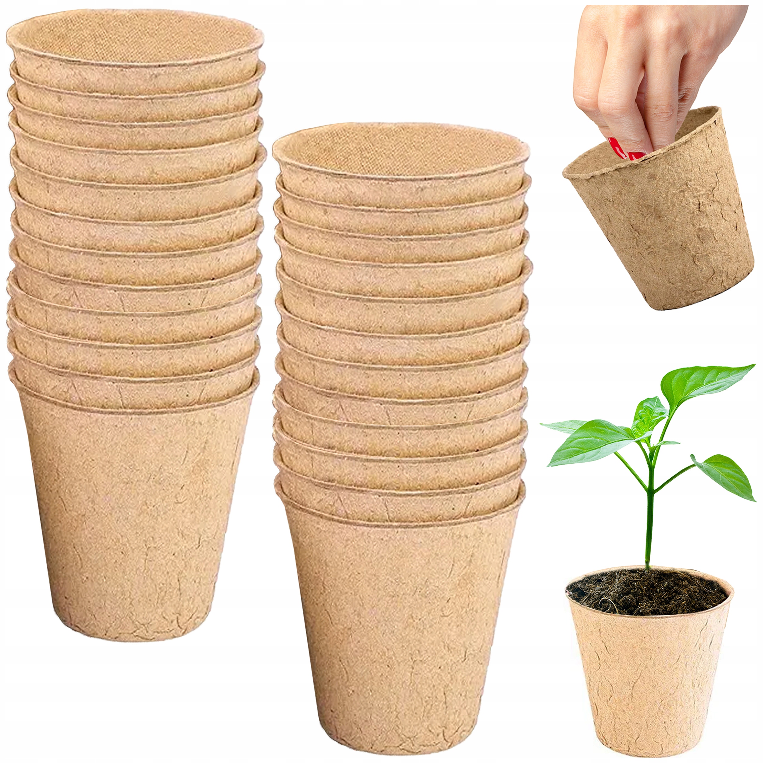 

Doniczki Torfowe 24SZT Do Rozsady Biodegradowalne