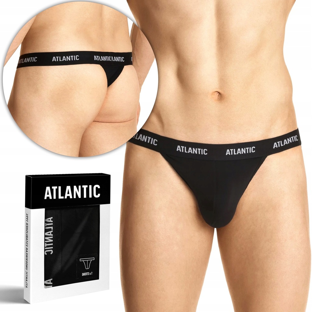 Tanga pánské Slipy Atlantic 1572 Bavlna netlačící guma Komfort M