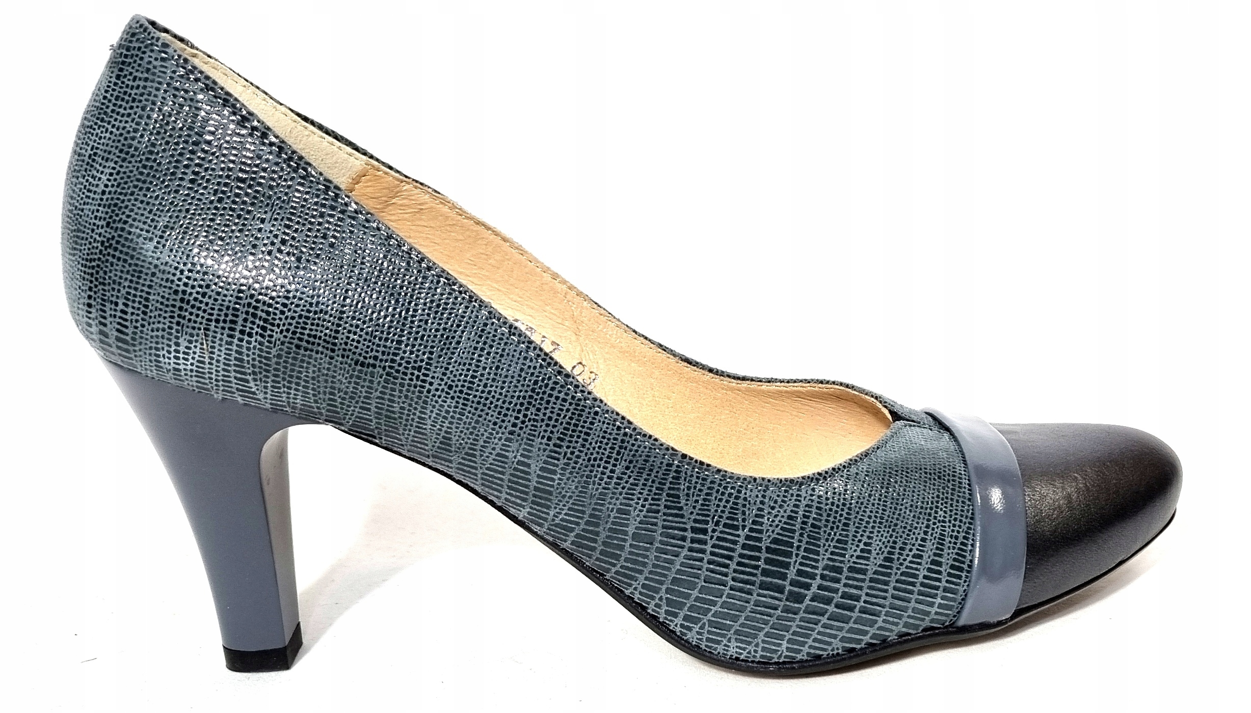 espirito 532 šedá klasická kůže komfort r37