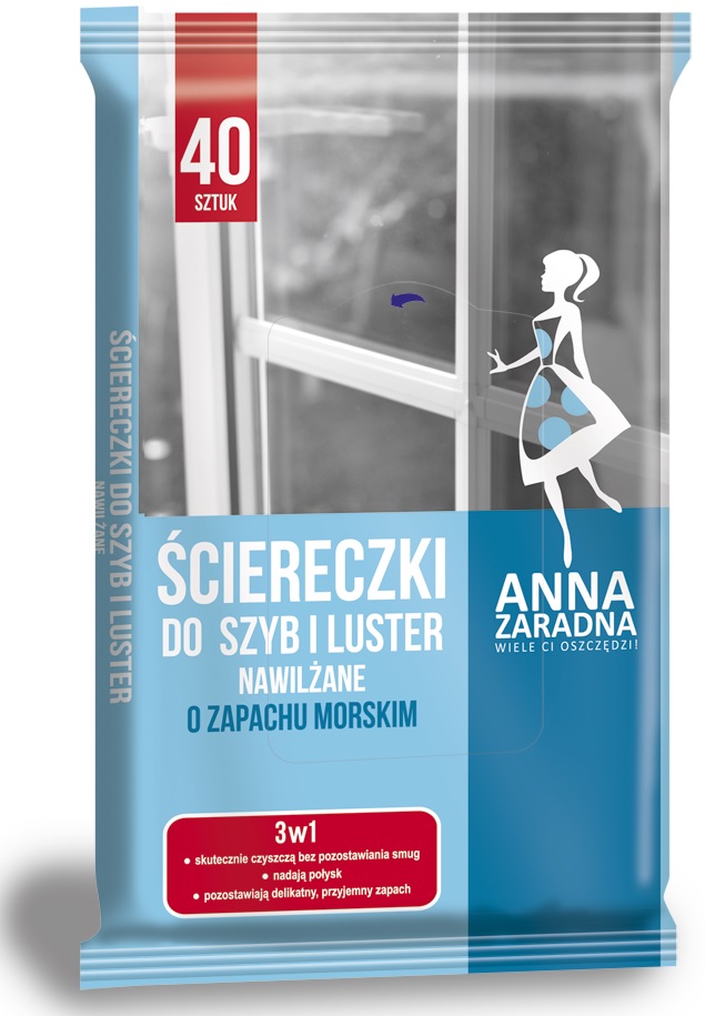 

Ściereczki Nawilżane Do Szyb I Luster 3w1 40szt