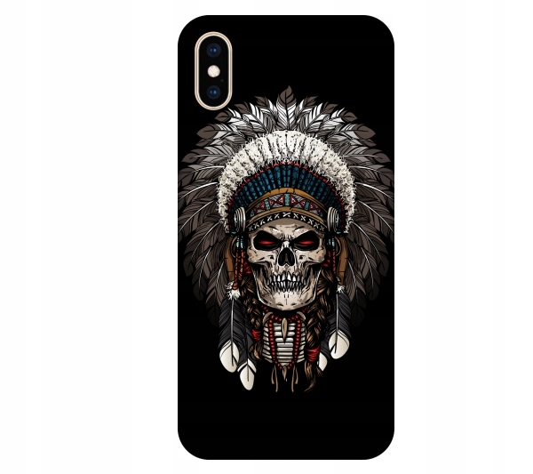 

Etui na telefon iPhone X / Xs Indianin czaszka