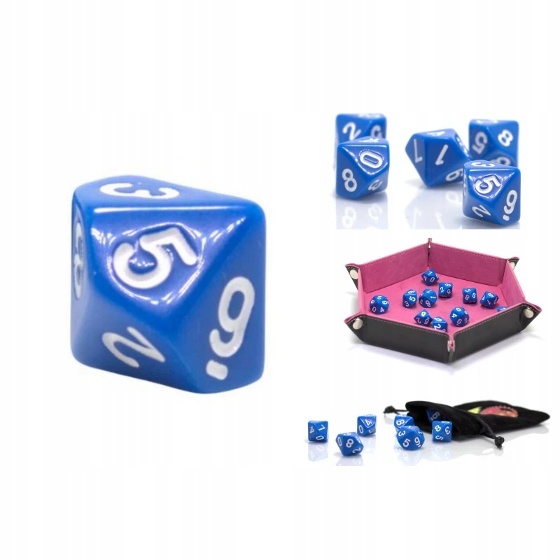 KOSTKA RPG KOŚĆ DZIESIĘCIOŚCIENNA K10 NIEBIESKA
