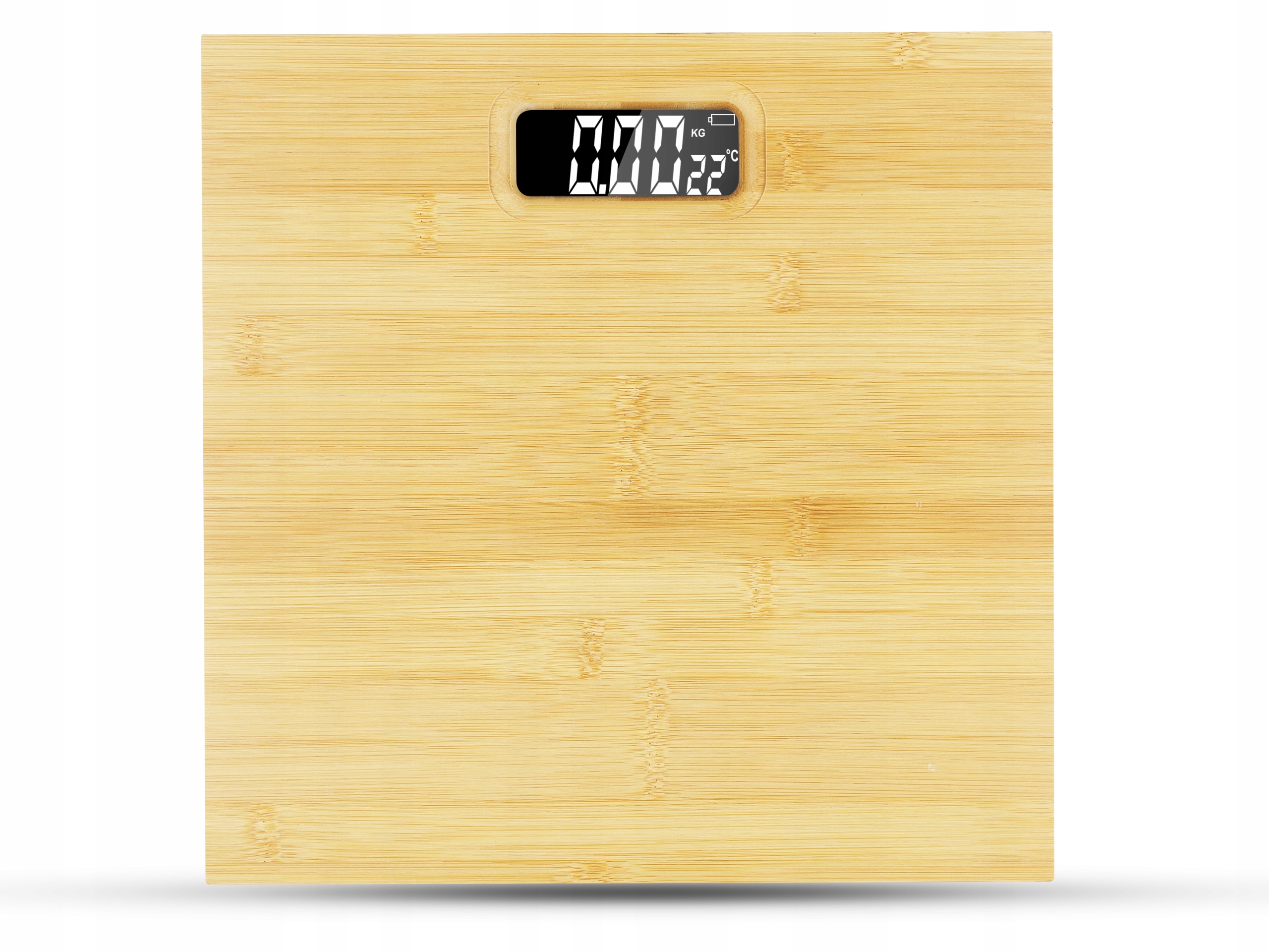 WAGA ŁAZIENKOWA ELEKTRONICZNA NA DOTYK PRECYZYJNA Materiał platformy drewno