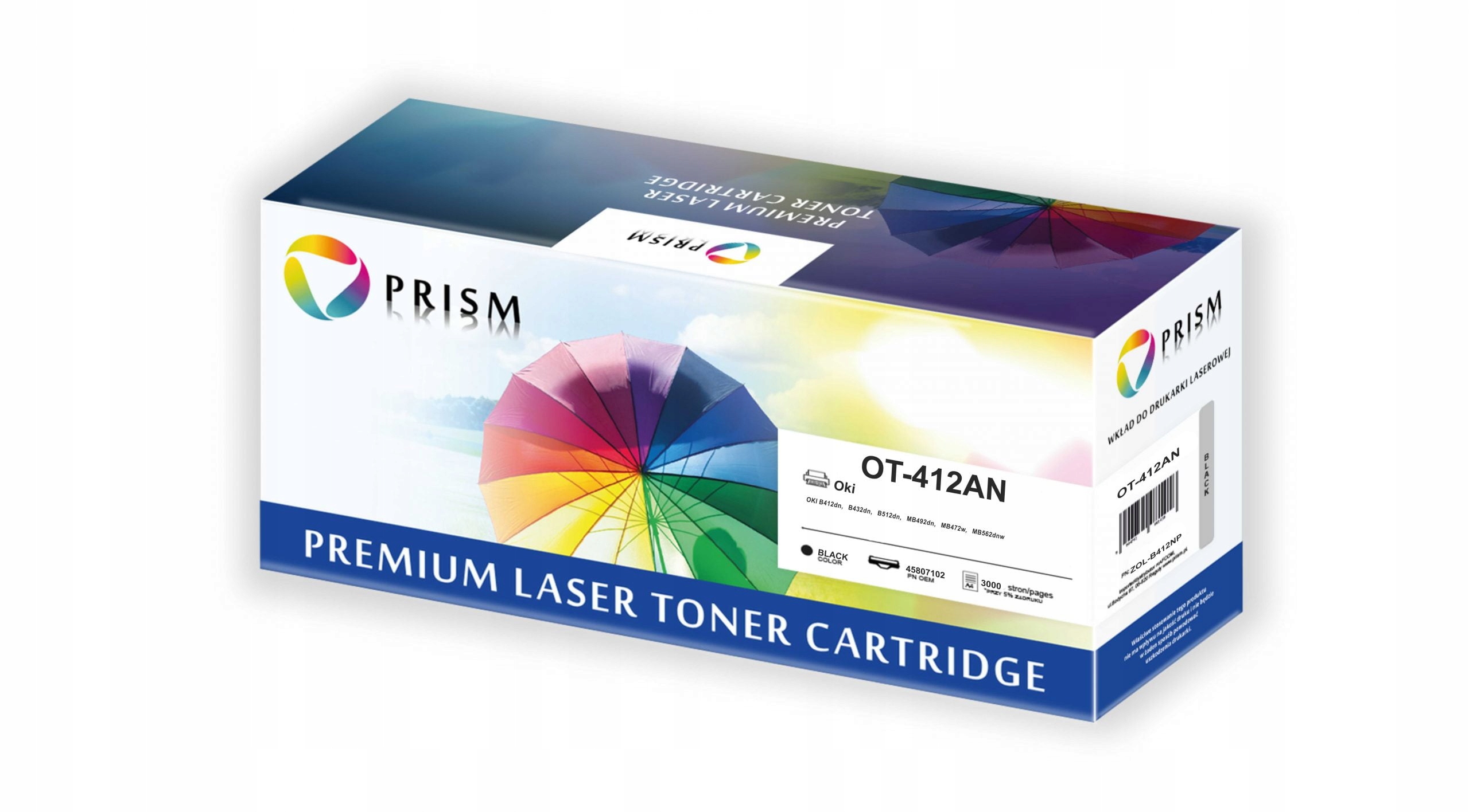 

Prism Oki Toner B412/B432 Black 3K MB472/MB492/MB5