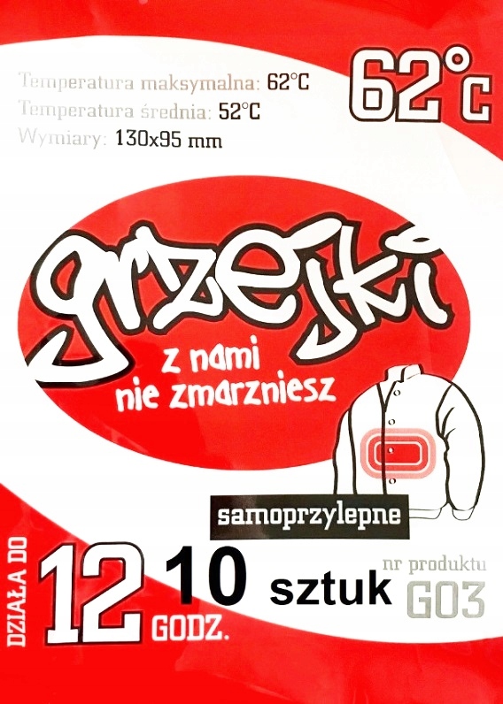 

Ogrzewacz grzejki do ciała Body Warmer 10szt