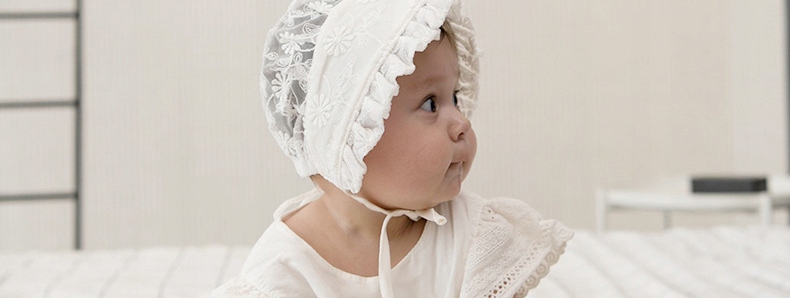 TIULOWA czapka bonetka KORONKOWA BIAŁA CHRZEST okazje WIZYTOWA 68-74-80-86 Kolor biały