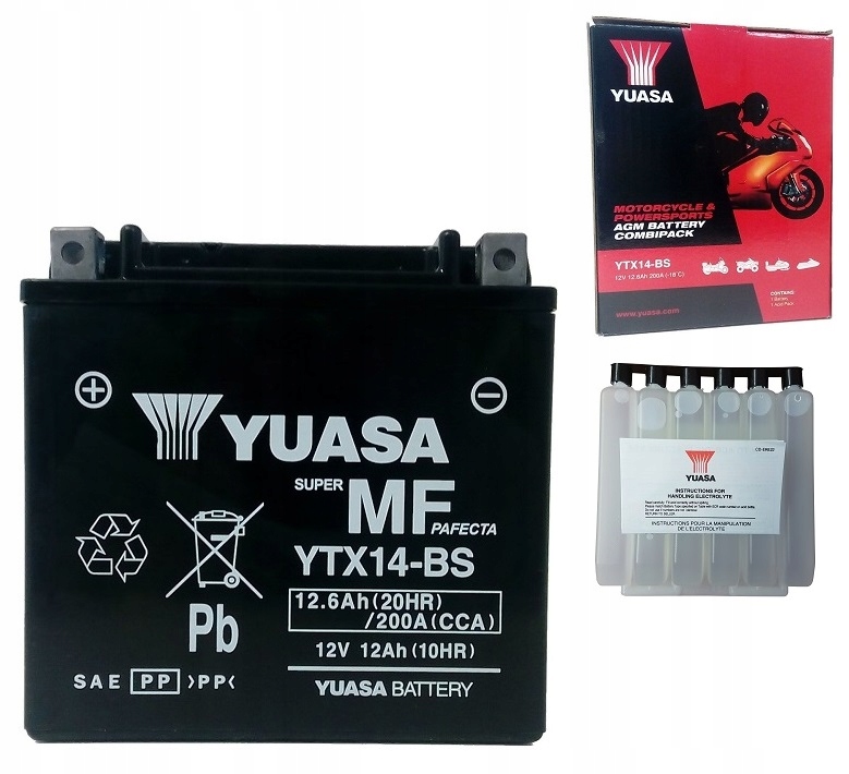 

Akumulator Yuasa YTX14-BS 12V 12AH 200A