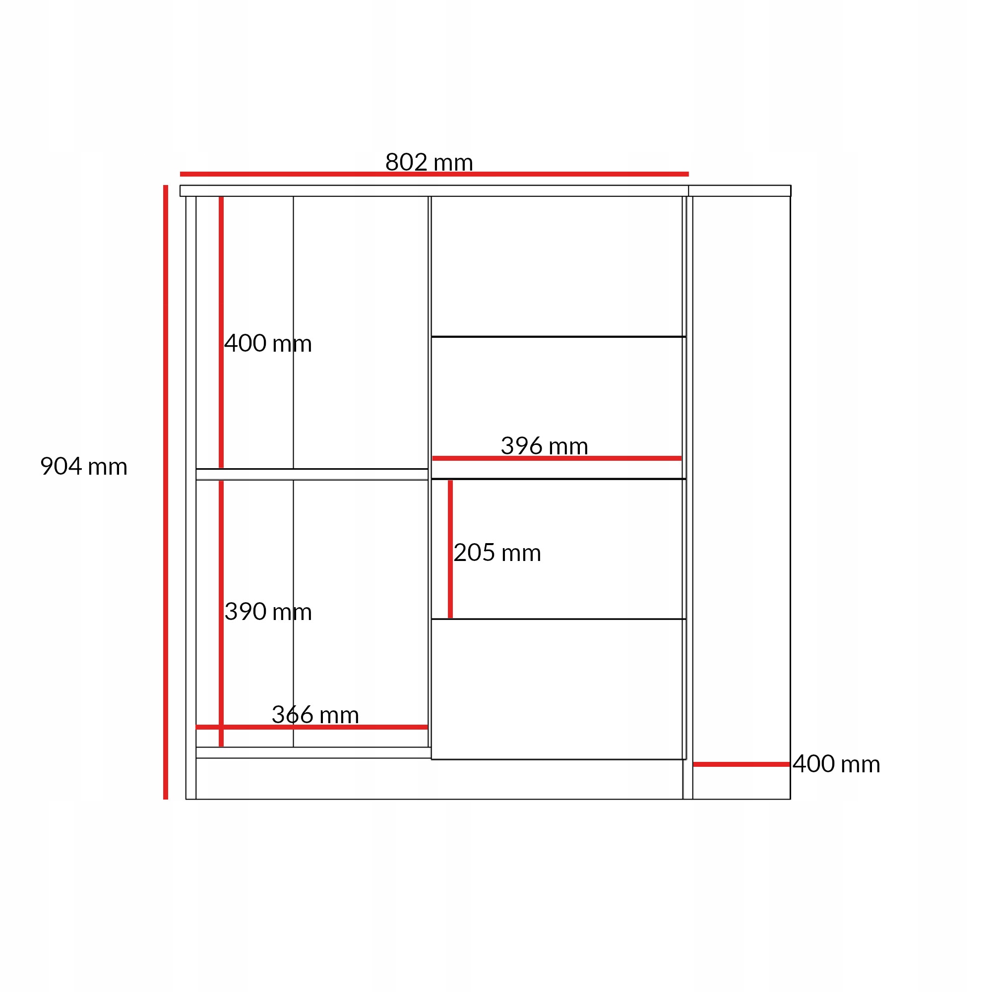 Komoda młodzieżowa z szufladami Billz 1D4S 80 Kaszmir/Dąb Cremona