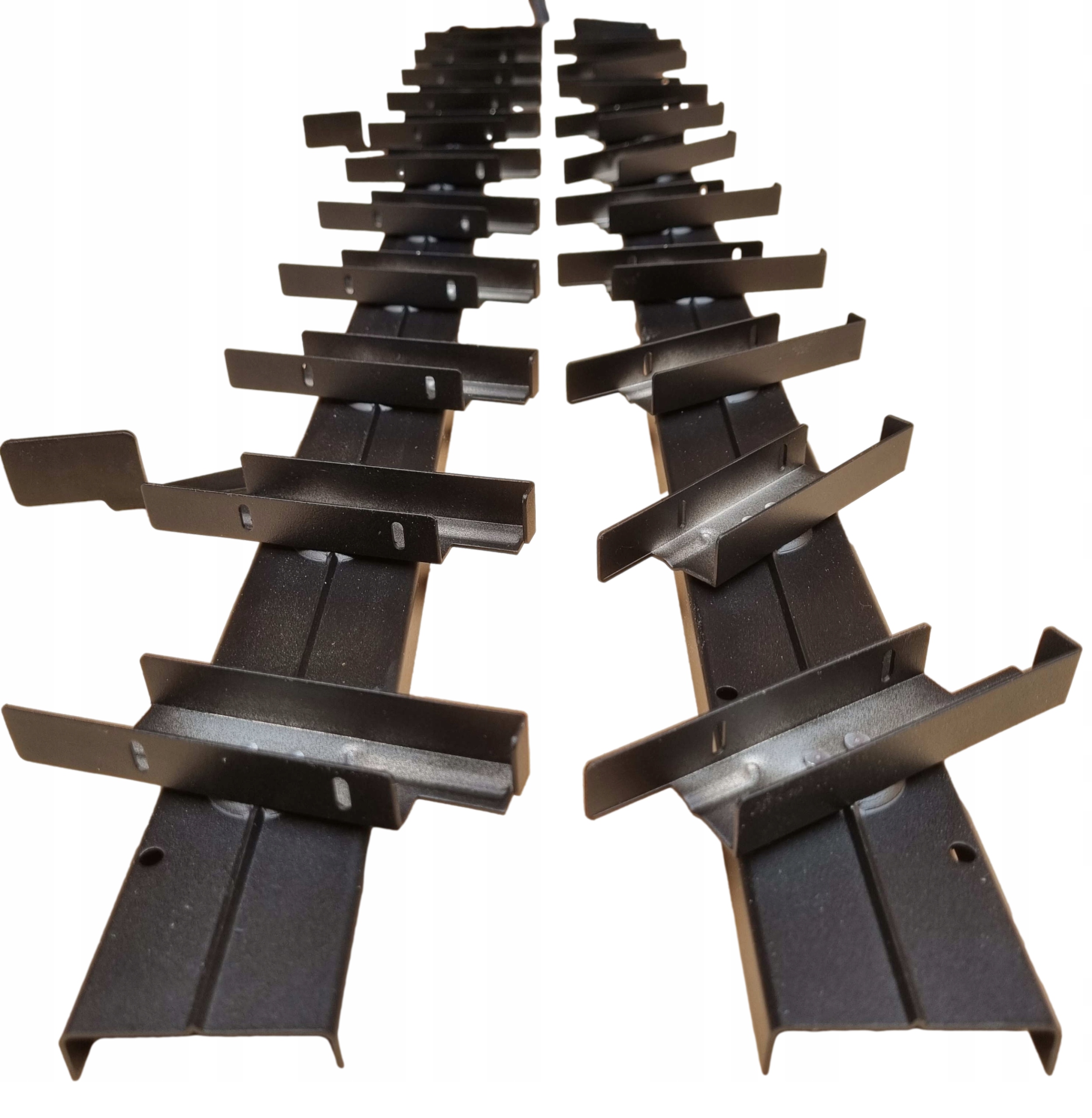 Hliníkový systém vedení žaluzií 100 cm Černý. Pohyblivé desky.