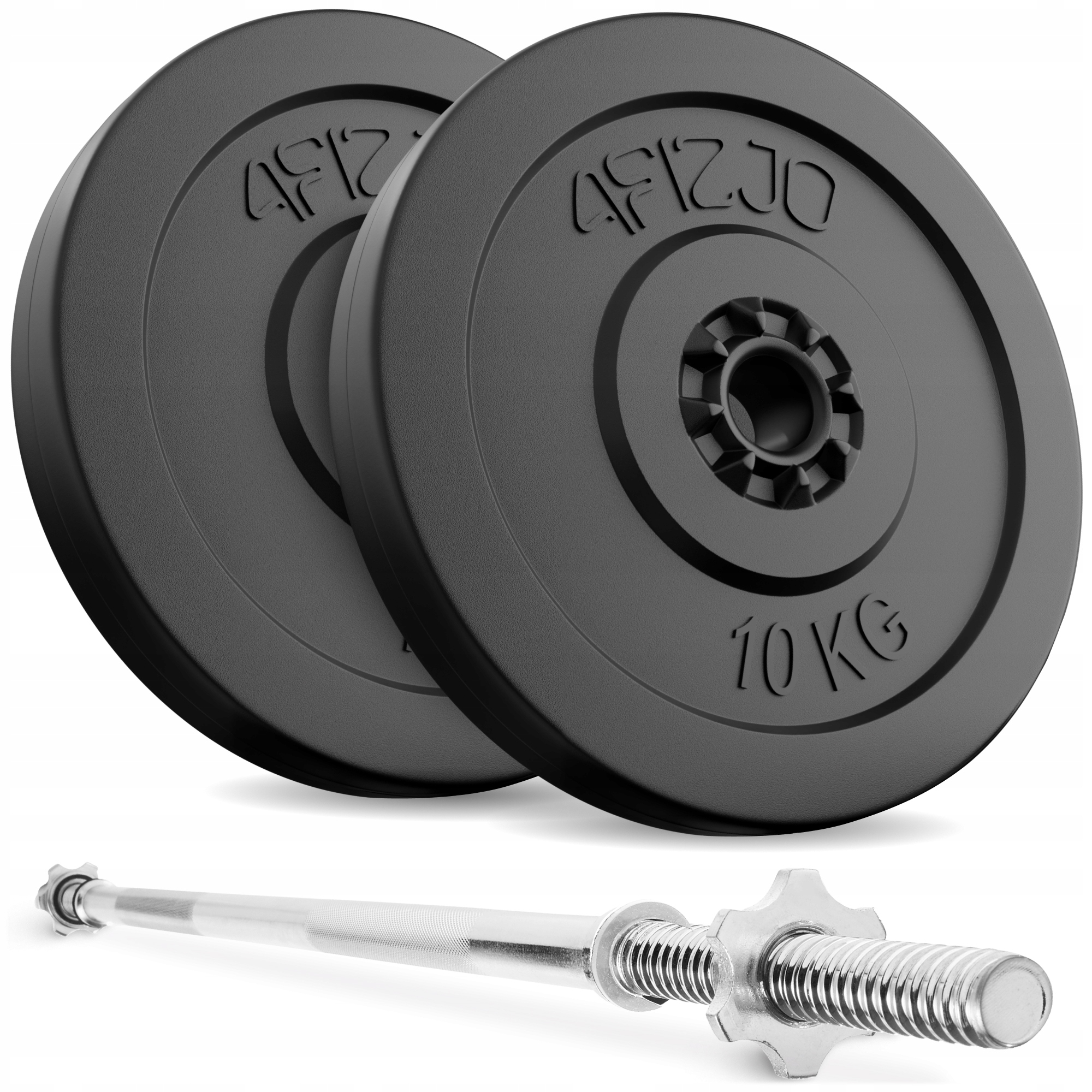 Zestaw Kulturystyczny Obciążenie Talerze 20 Kg Sztanga Gryf Prosty 150 CM