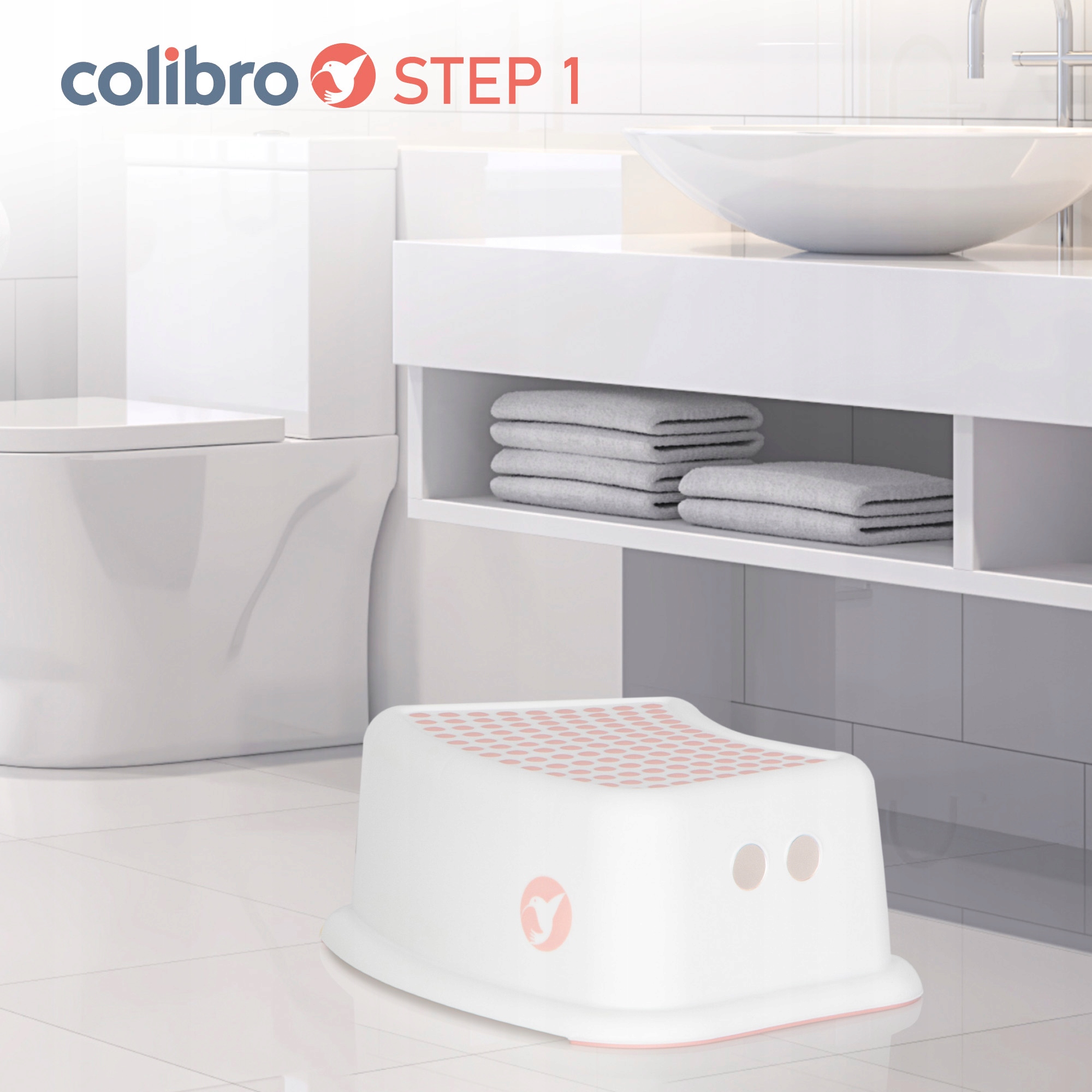 Podest podnóżek stopień dla dzieci STEP 1 STABILNY Szerokość produktu 37 cm