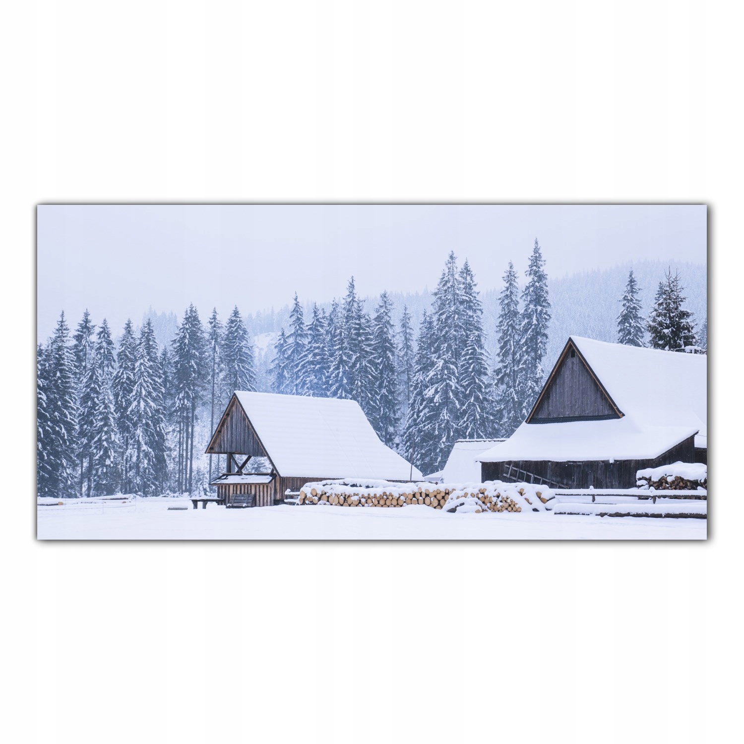 

Obraz Szklany Foto-obraz Dom Zima Krajobraz 120x60