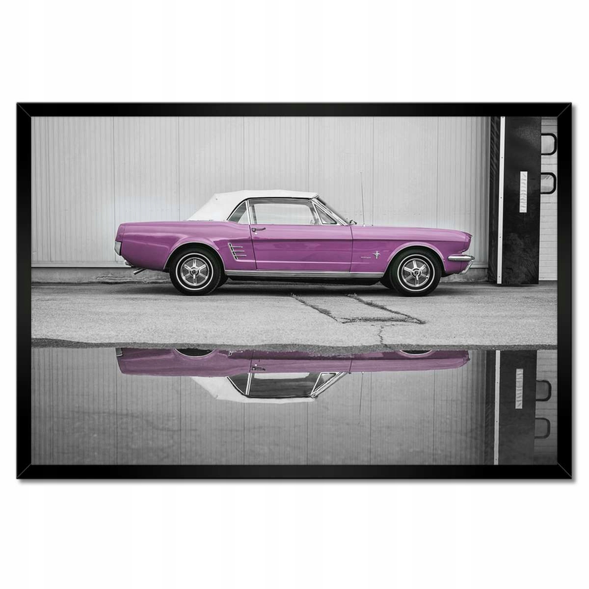 Plakáty v rámu 60x40 Ford Mustang Pudrová růžová