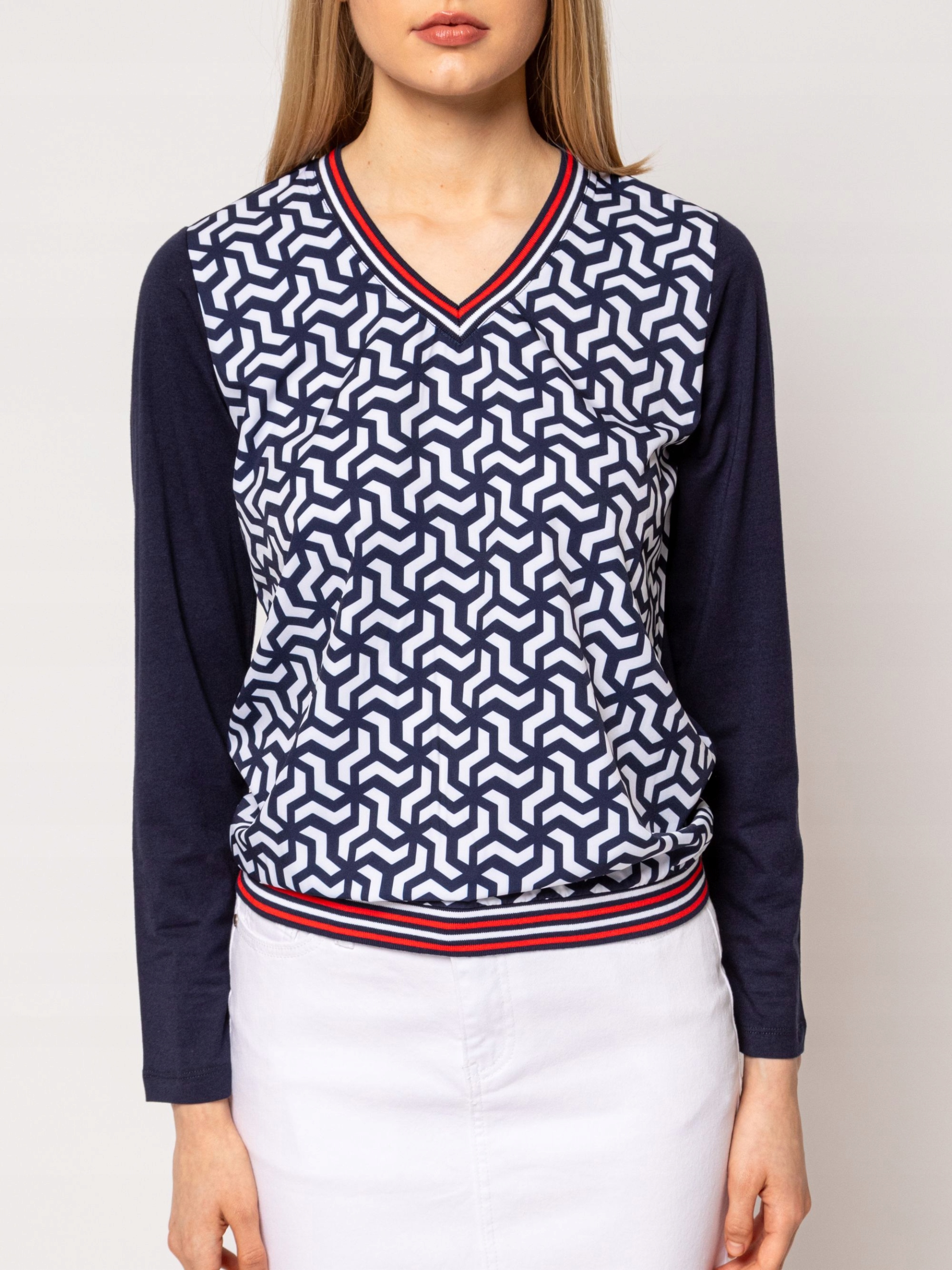 Heavy Tools Dámské Tričko S Dlouhým Rukávem CARRELS25 Triangle Tmavě Modrá M