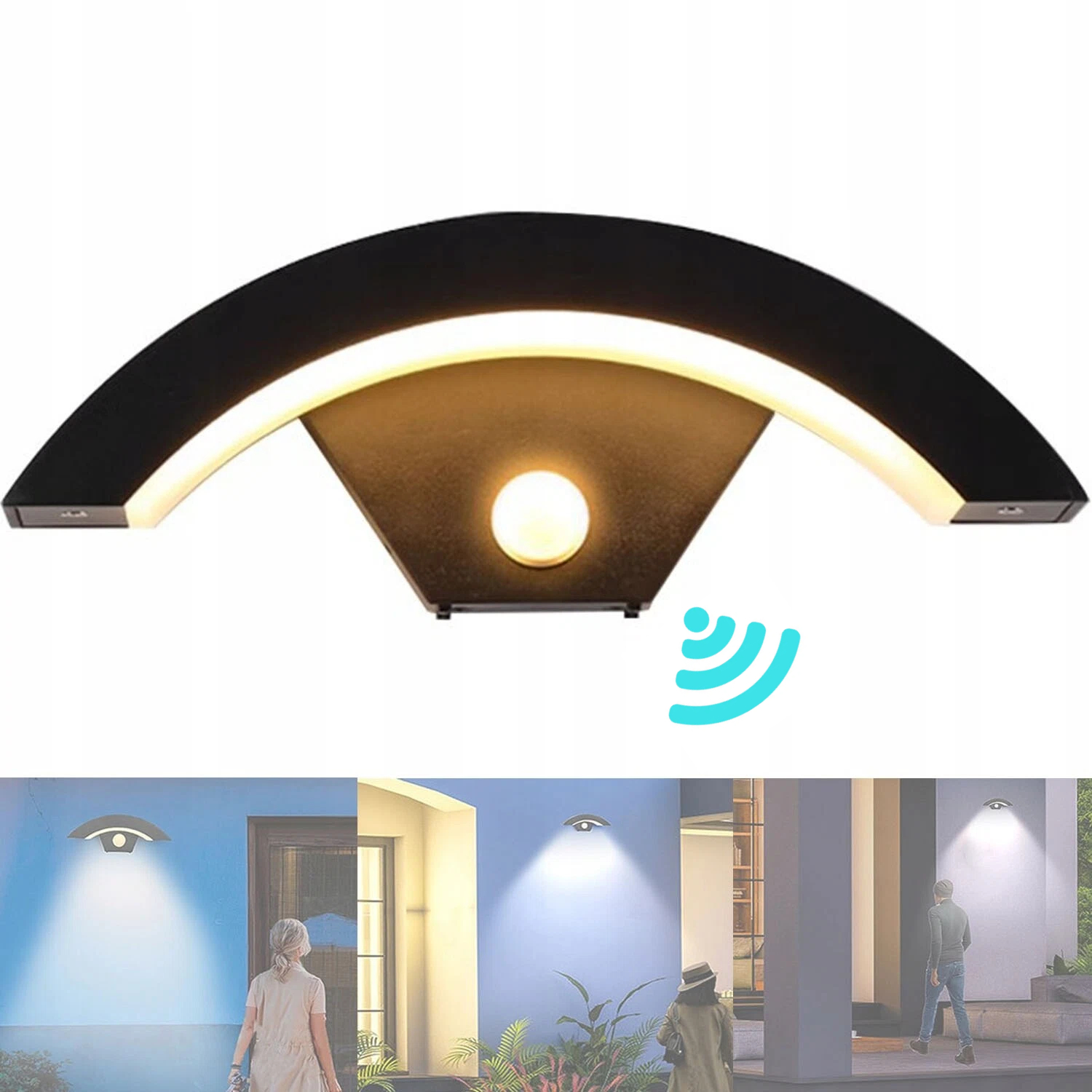 Led Venkovní Nástěnné Svítidlo Nad Vchodové Dveře s Led senzory pohybu Nástěnné Svítidlo