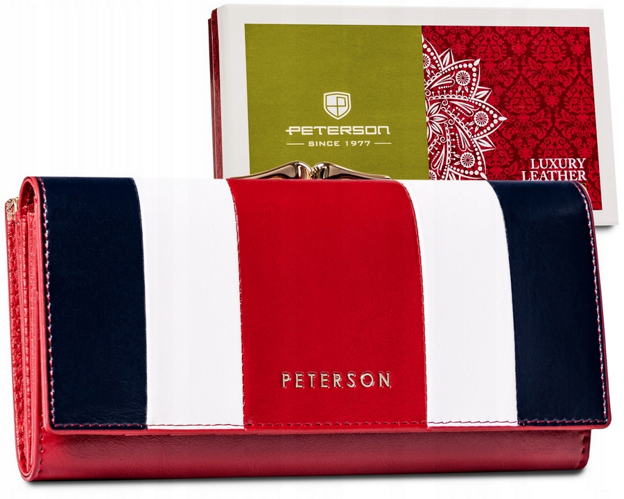 Prémiová kožená dámská peněženka s prostorným zapínáním Stop Rfid Peterson