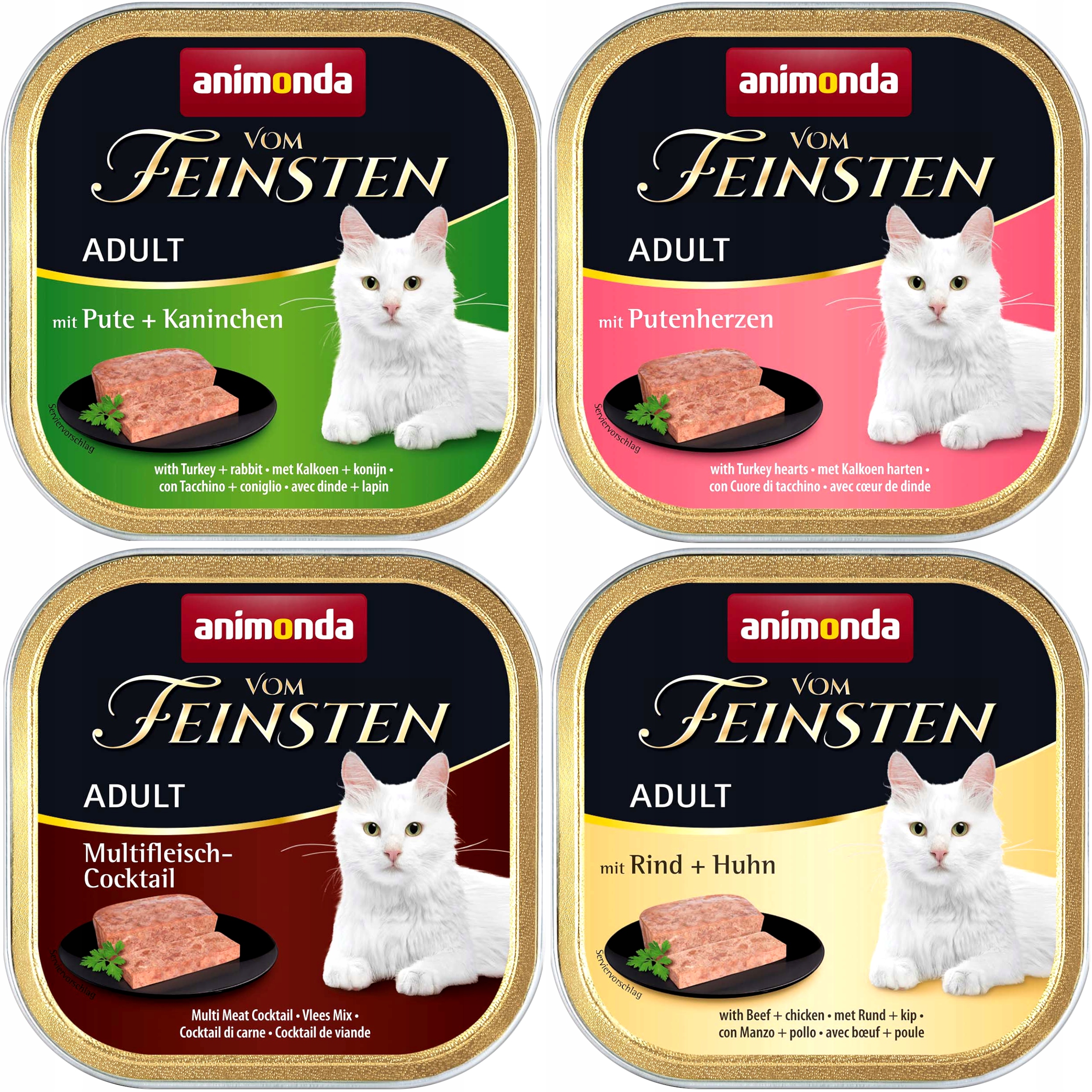 Animonda Vom Feinsten Adult krmivo pro kočky MIX Chutí 32x100g