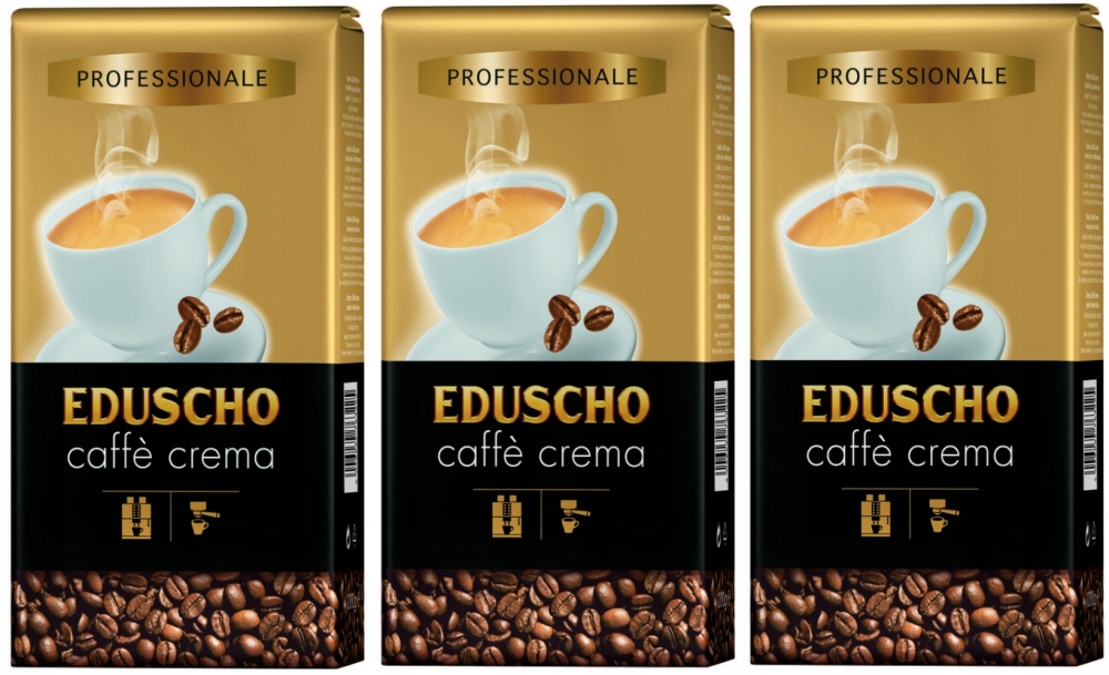 Eduscho 1KG Caffe Crema Professional Kawa Ziarnista x3