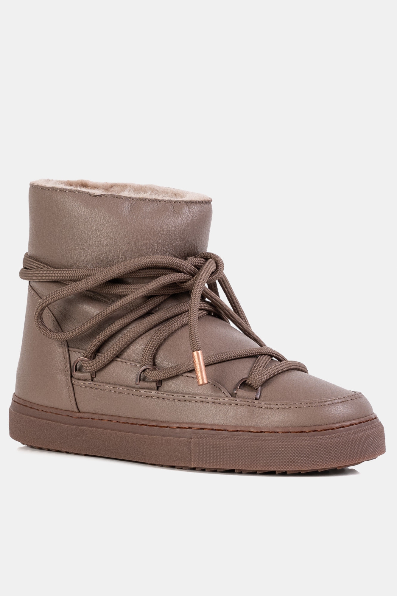 INUIKII Śniegowce Full Leather taupe brązowe