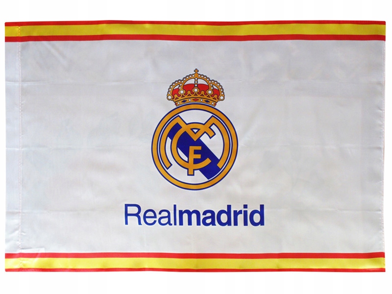Flaga Real Madryt 150 x 100 Oficjalna Rmcf Espańa White