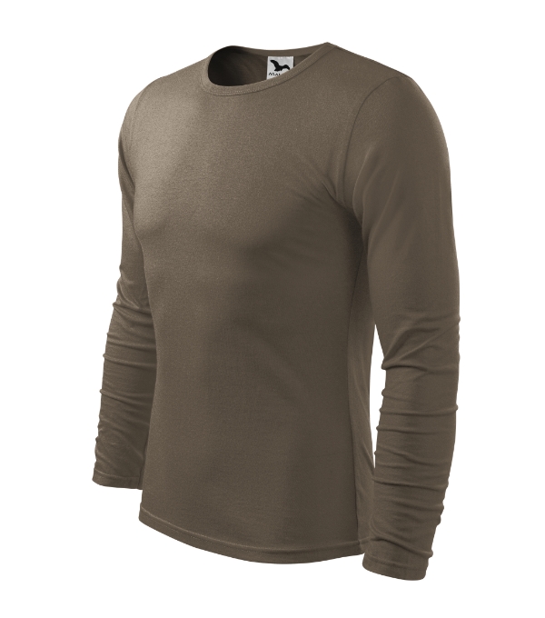 KOSZULKA MĘSKA ZDŁUGIM RĘKAWEM MALFINI FIT-T LS 119 160G ARMY M