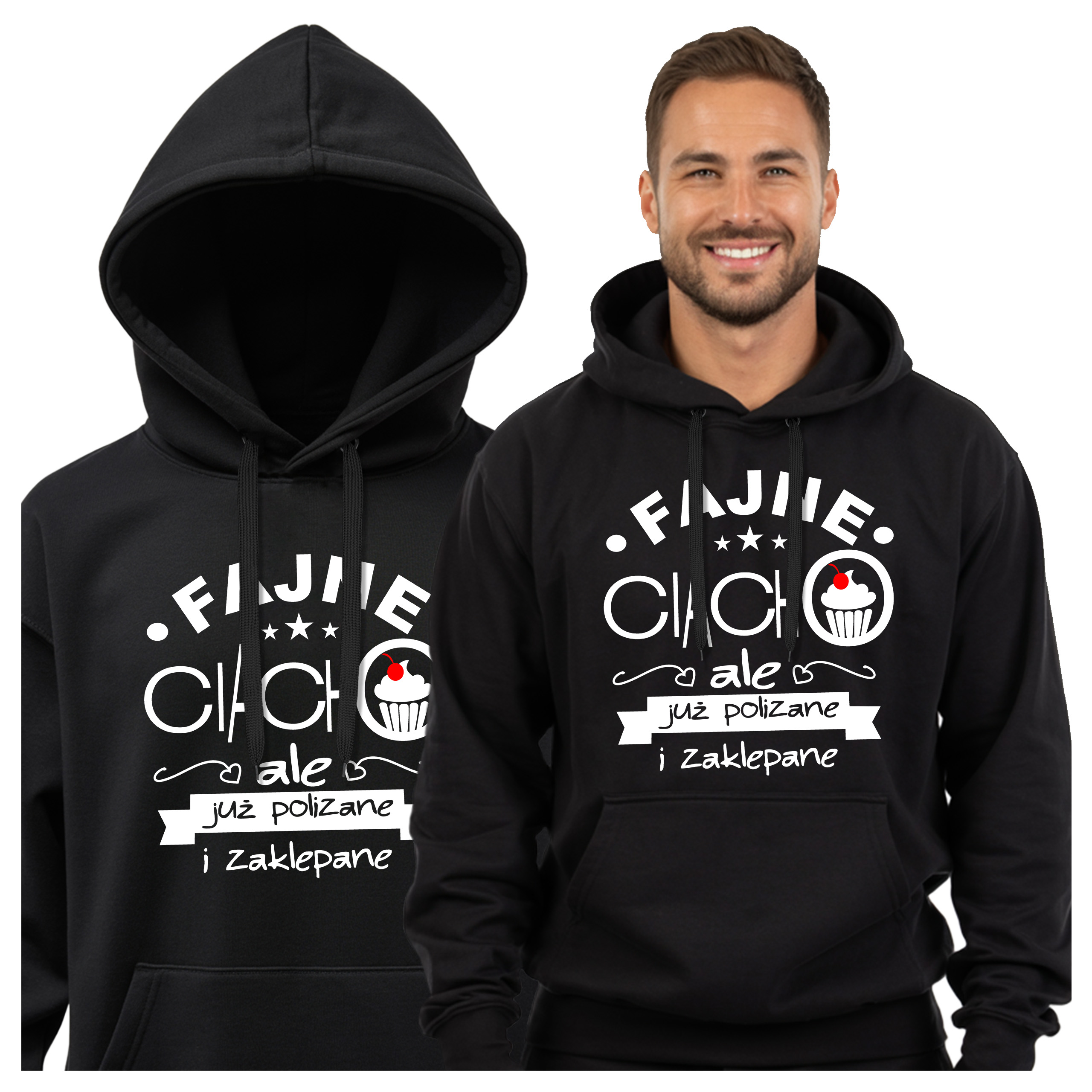 Vtipná Pánská mikina s kapucí Zábavný Dárek K Valentýnu Ciacho 3