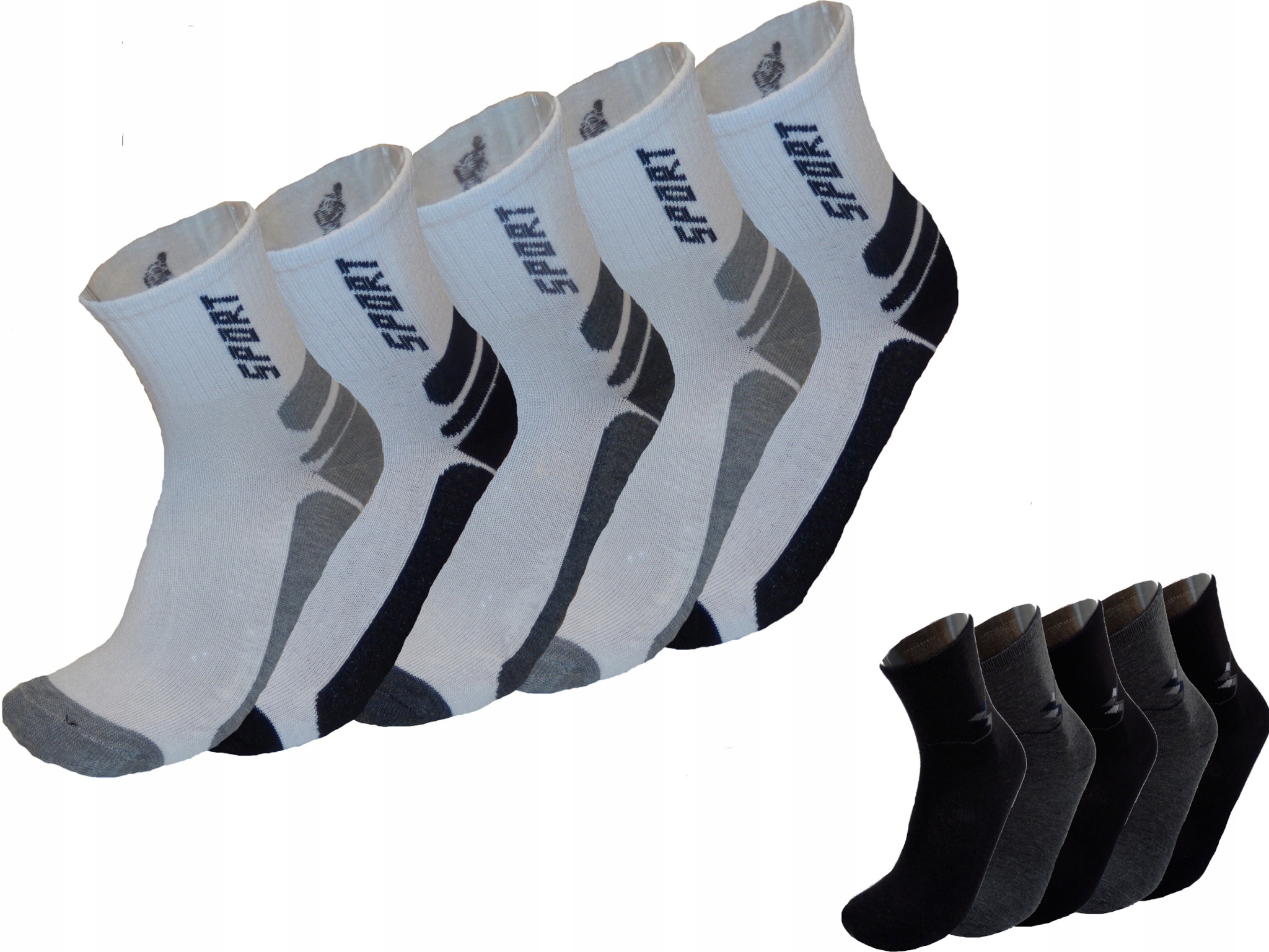 

Skarpety bawełniane skarpetki mix 43-46 pak. 10par