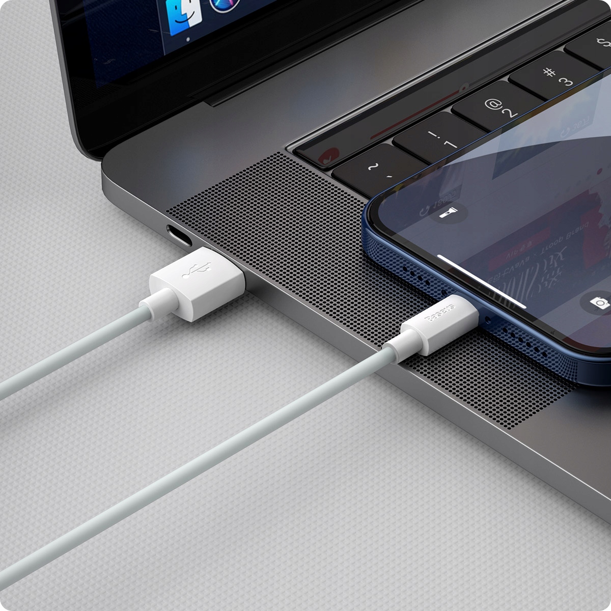 BASEUS MOCNY KABEL USB - LIGHTNING DO IPHONE IPAD PRZEWÓD 2.4A 1.5M 2SZT Marka Baseus